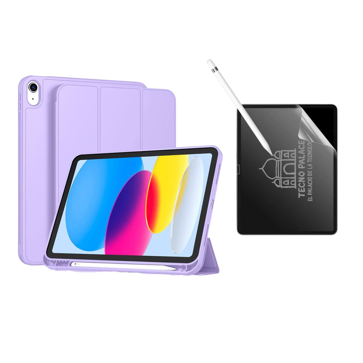 GENERICO - Fundas iPad Más Lámina Paperlike Para iPad 10.2 (7/8/9gen) - Lavanda