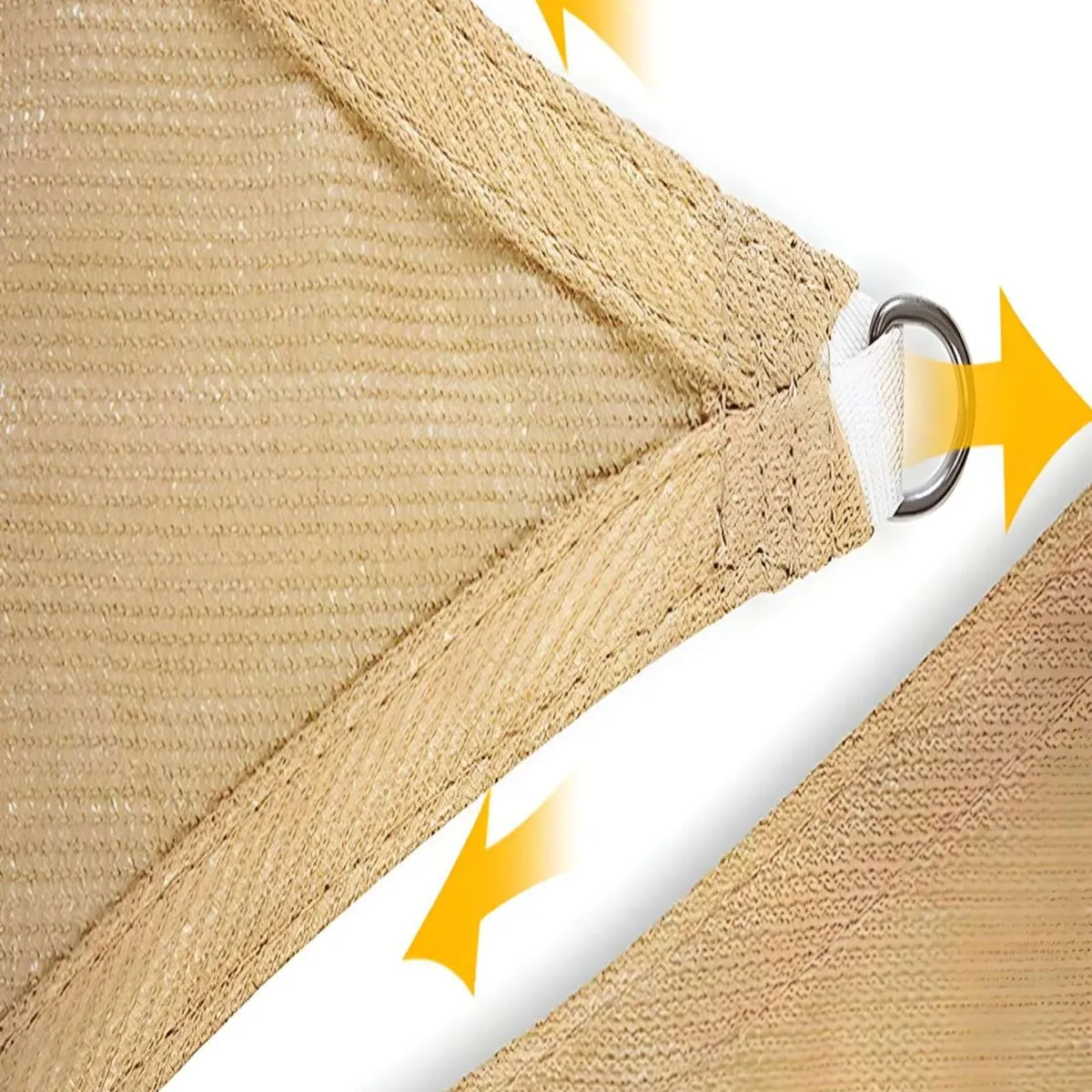 GENERICO - Lona toldo Vela 5 x 5 x 5 Triangular  Vela para Sombra Parasol Permeable