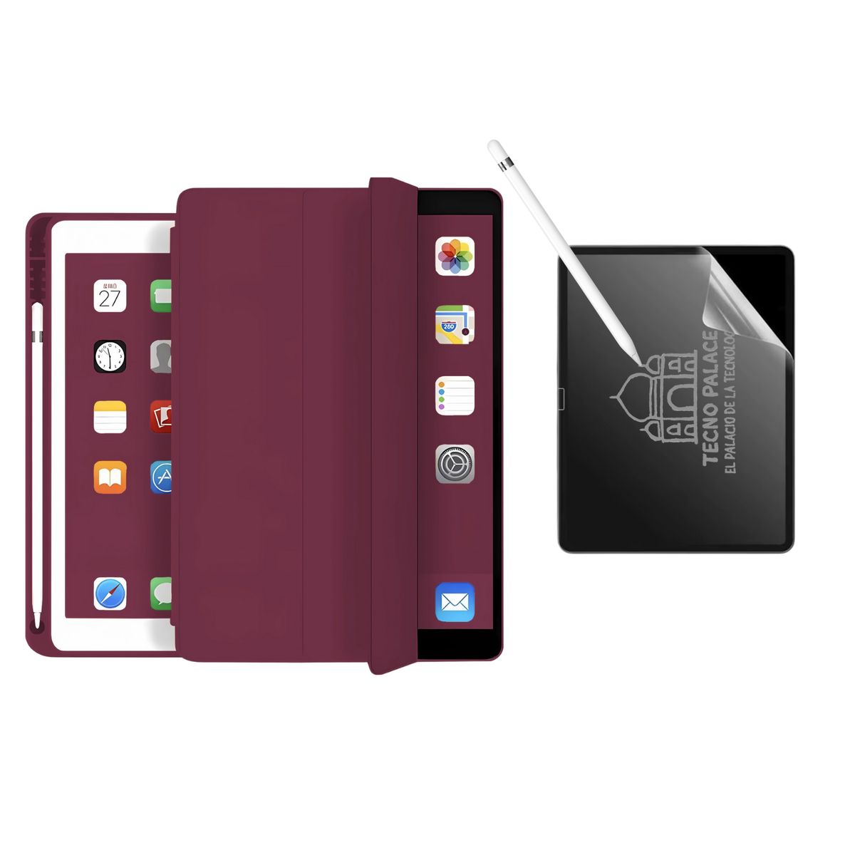 GENERICO - Fundas iPad Más Lámina Paperlike Para iPad 10.9 (air 4 Y 5) - Vino