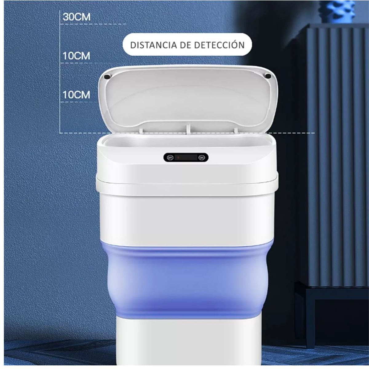 GENERICO - Basurero Papelera Inteligente Con Sensor Azul