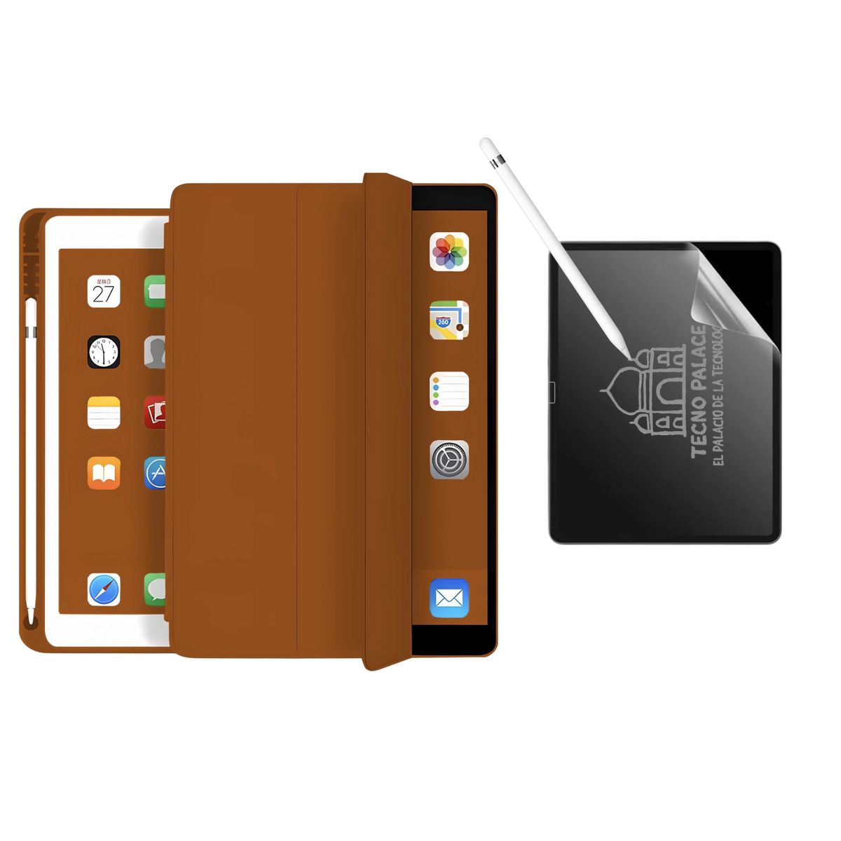 GENERICO - Fundas iPad Más Lámina Paperlike Para iPad Pro 13 M4 / M5 - Café