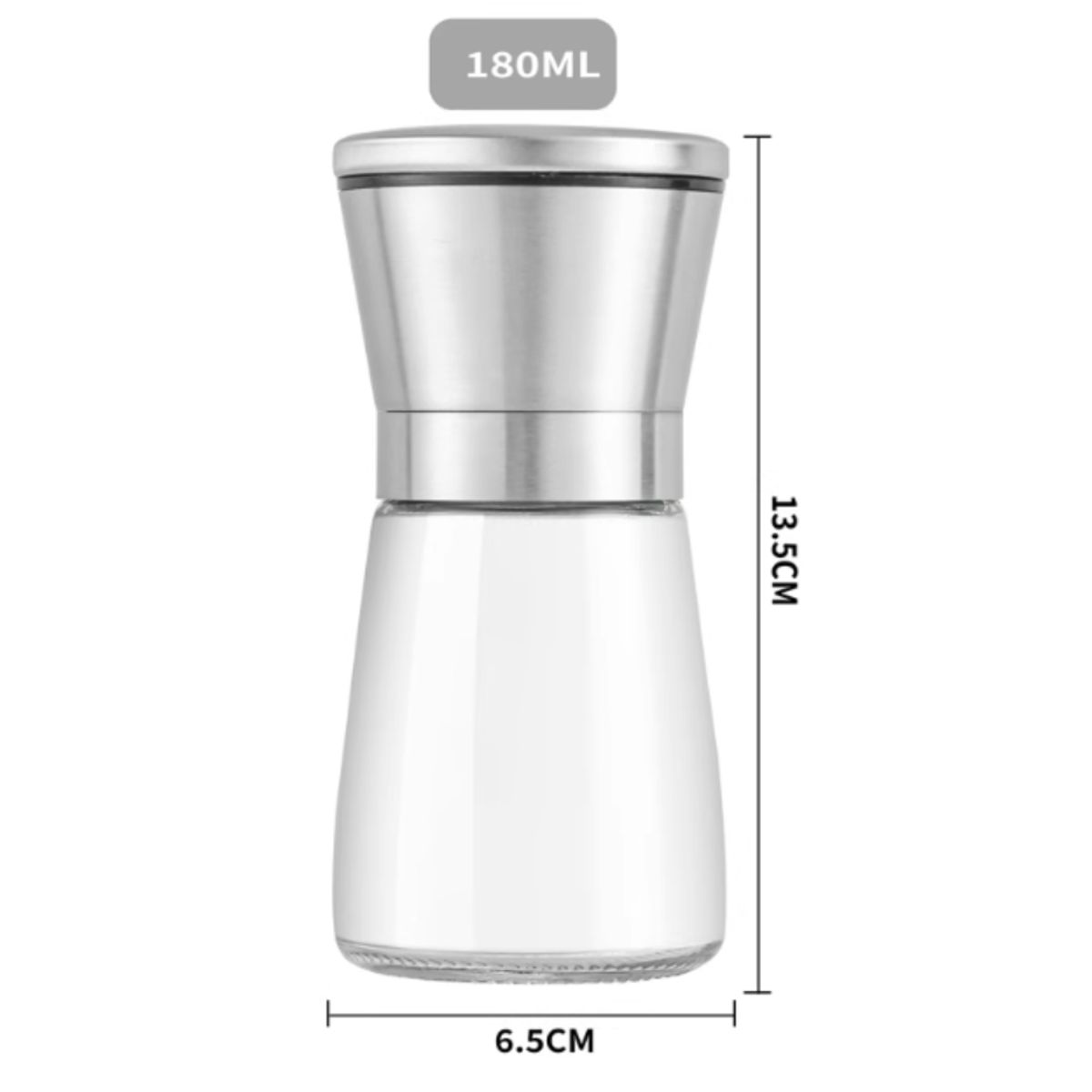 KINDA NICE - Pack 2 De Molinillo De Sal Y Pimienta De Acero Inoxidable