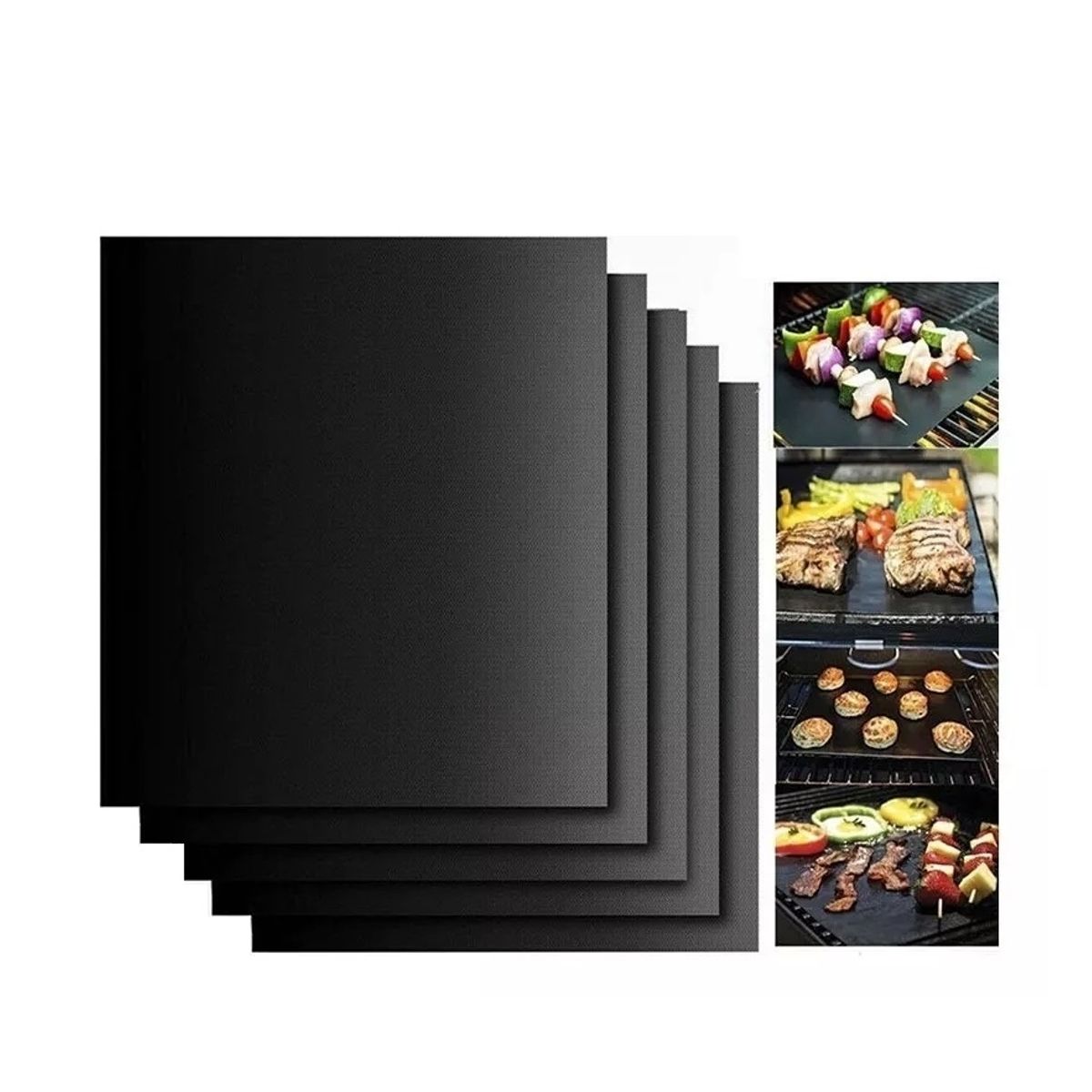 KINDA NICE - 5u Lámina Antiadherente Lavable Para Parrilla Horno 33x40 Cm