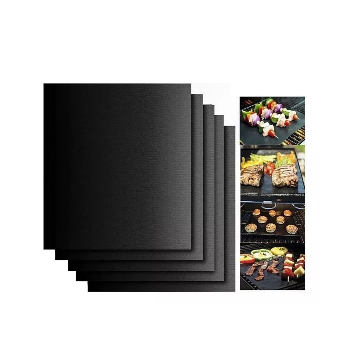 KINDA NICE - 5u Lámina Antiadherente Lavable Para Parrilla Horno 33x40 Cm