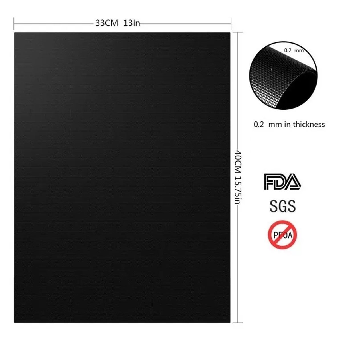 KINDA NICE - 5u Lámina Antiadherente Lavable Para Parrilla Horno 33x40 Cm