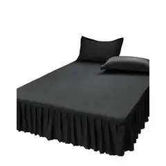 GENERICO - FALDÓN DE CAMA PROTECTOR BASE DE CAMA PLAZA Y MEDIA 105X200 CM 04
