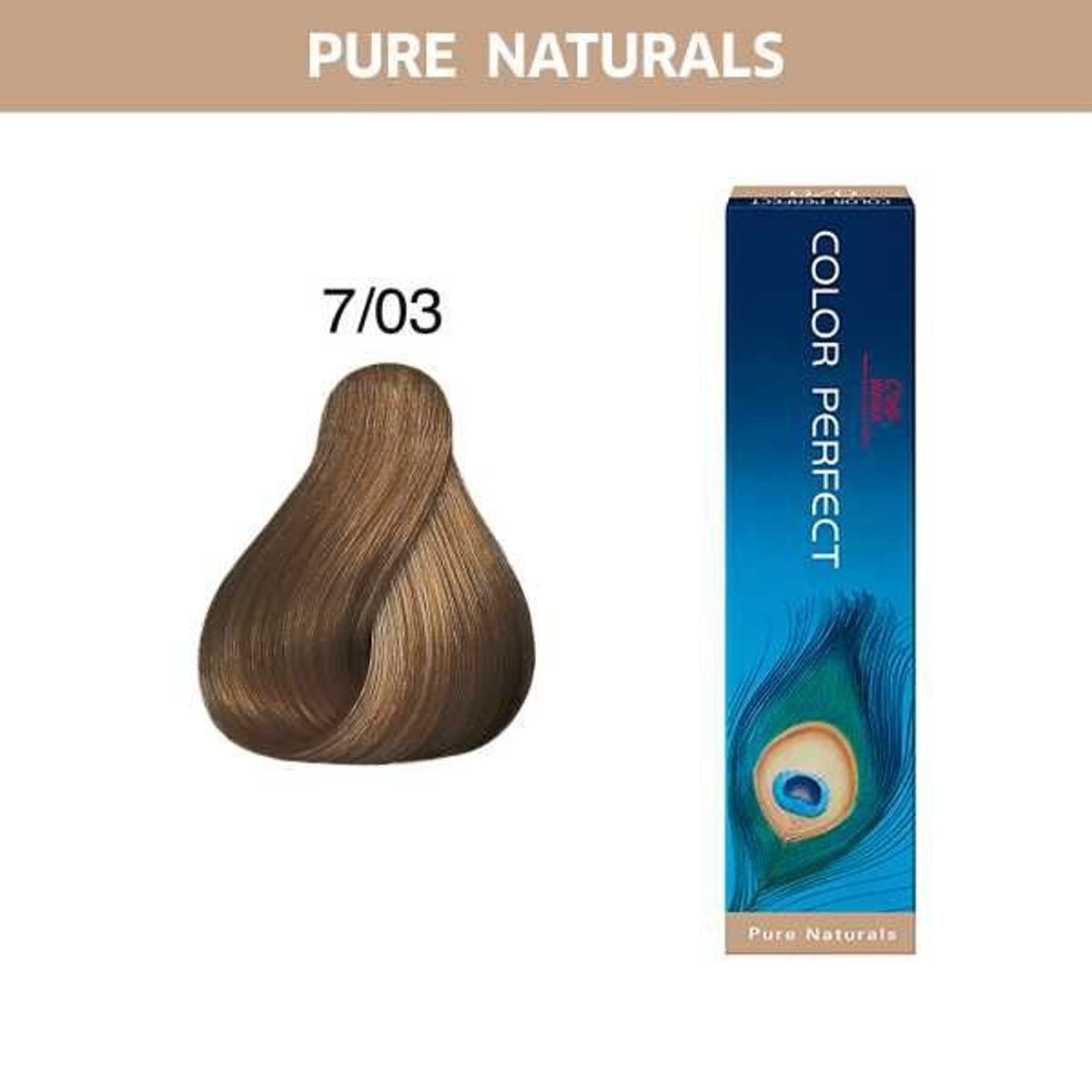 WELLA - Tinte Wella Color Perfect 7.03 Rubio Mediano Natural Dorado 60ml