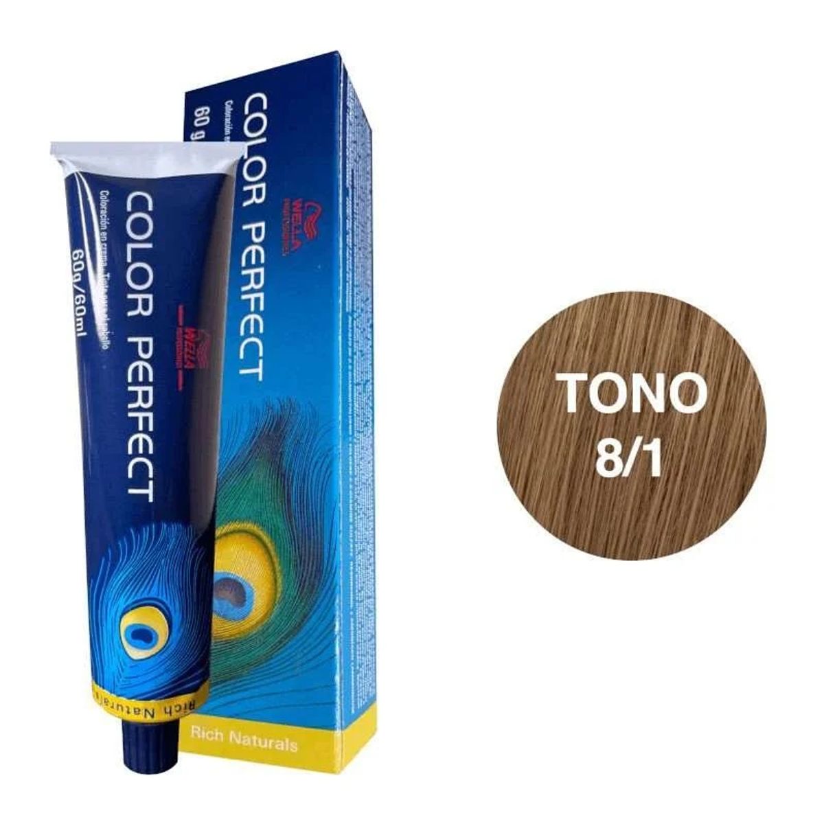 WELLA - Tinte para Cabello Wella Color Perfect 8.1 Rubio Claro Ceniza 60ml
