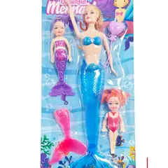 GENERICO - MUÑECA SIRENA CON BEBES