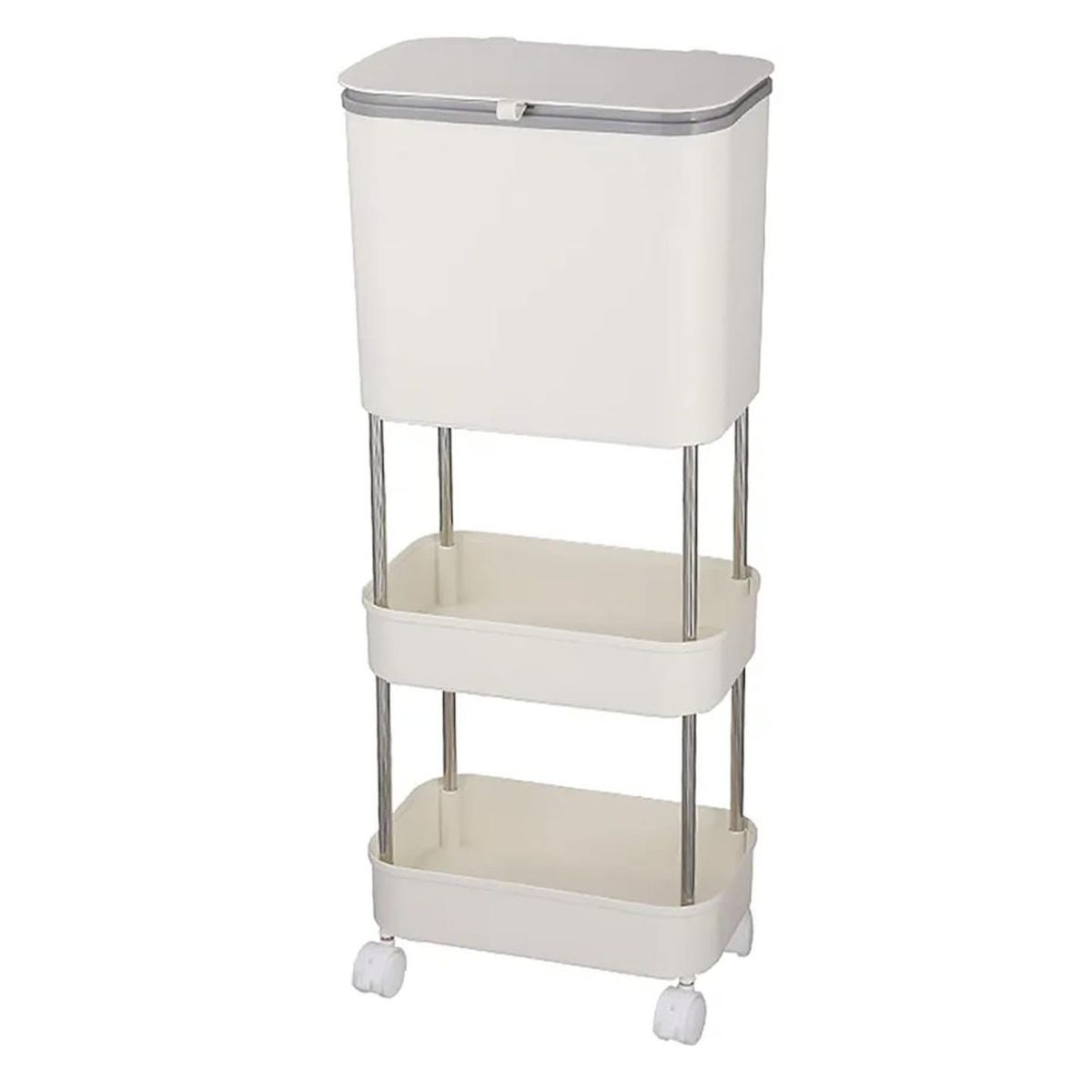GENERICO - Organizador Para Cocina Y Estante Con Basurero Blanco