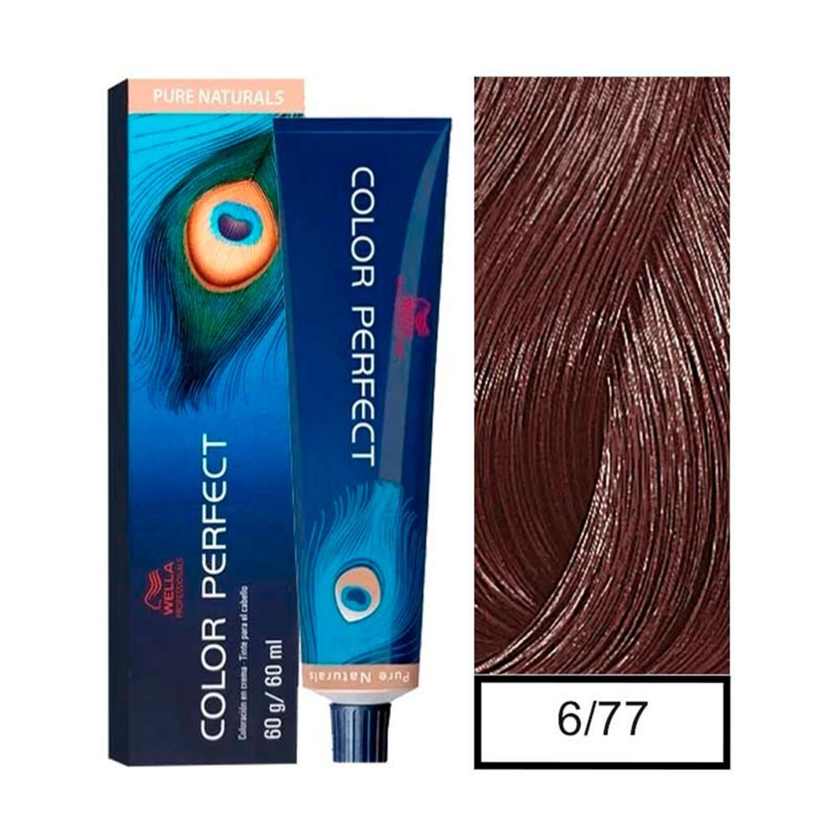WELLA - Tinte para Cabello Wella Color Perfect 677 Rubio Oscuro Marron Intenso 60ml