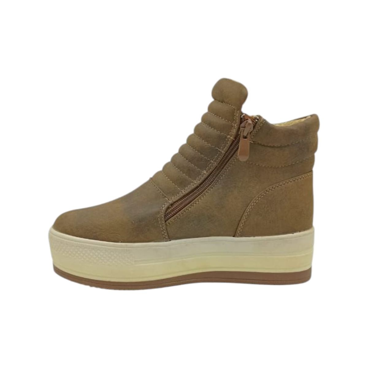 HERIEL - Zapatilla Café Caña Plataforma Mujer