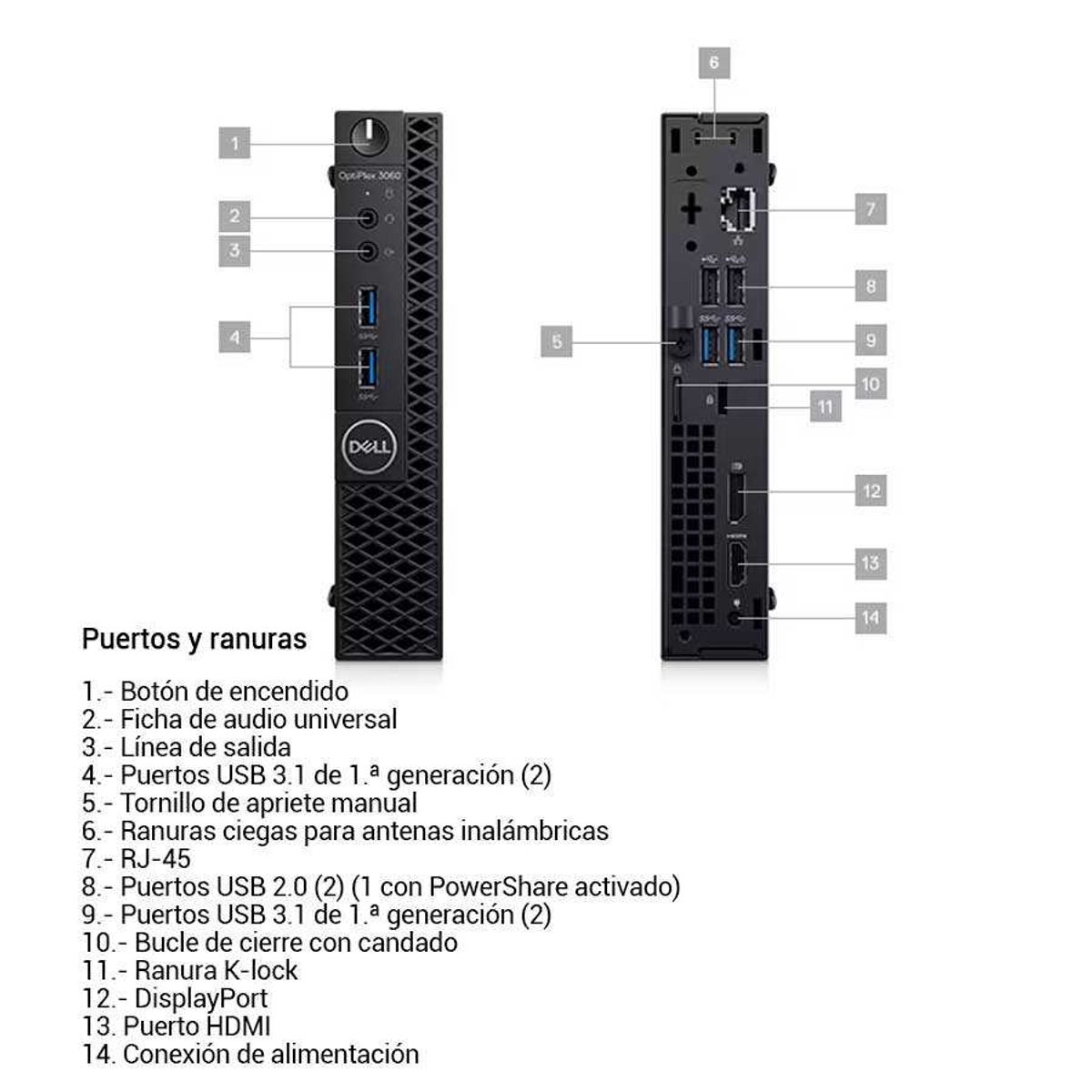 DELL - Computador mini pc DELL 3060 i5 8va gen 8gb de ram