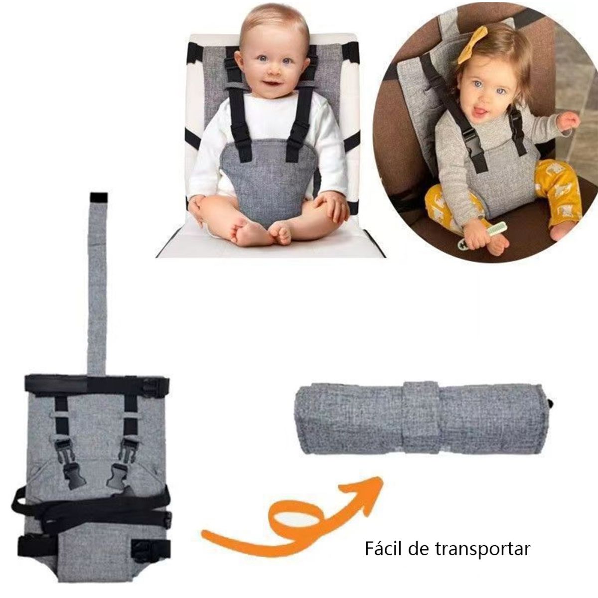 KINDA NICE - Cinturón Seguridad De Tronas Para Bebe Cinturón Protección