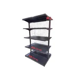 GENERICO - Estante Metálico Doble Cara Gris de 5 Niveles 120x45 cm 2 Paral Gms