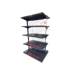 GENERICO - Estante Metálico Doble Cara Gris de 5 Niveles 2 Paral Gms