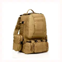 GENERICO - Mochila táctica militar desmontable 50 litros 3 piezas