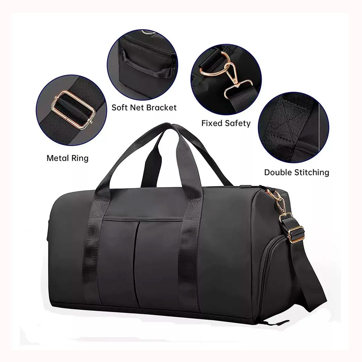 GENERICO - Bolsa deportiva Impermeable de gran capacidad para gym y viajes