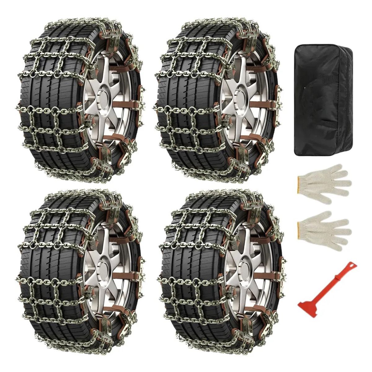 KUANGYE - Cadena Neumático Antideslizante Nieve Barro Universal X16pzs