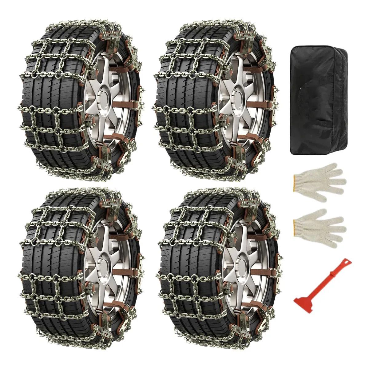 KUANGYE - Cadena Neumático Antideslizante Nieve Barro Universal X16pzs