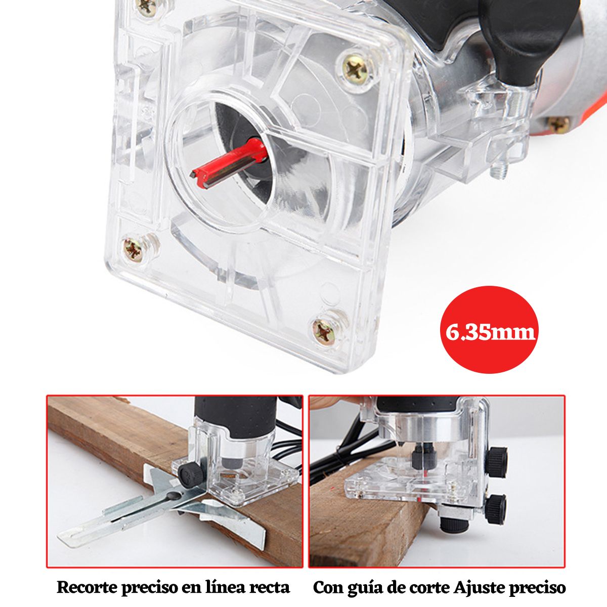 GENERICO - Recortadora Manual de madera con Brocas 800W 33000 RPM