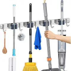 KUANGYE - Organizador Base Escobas Escobillon Metalico Hogarútil