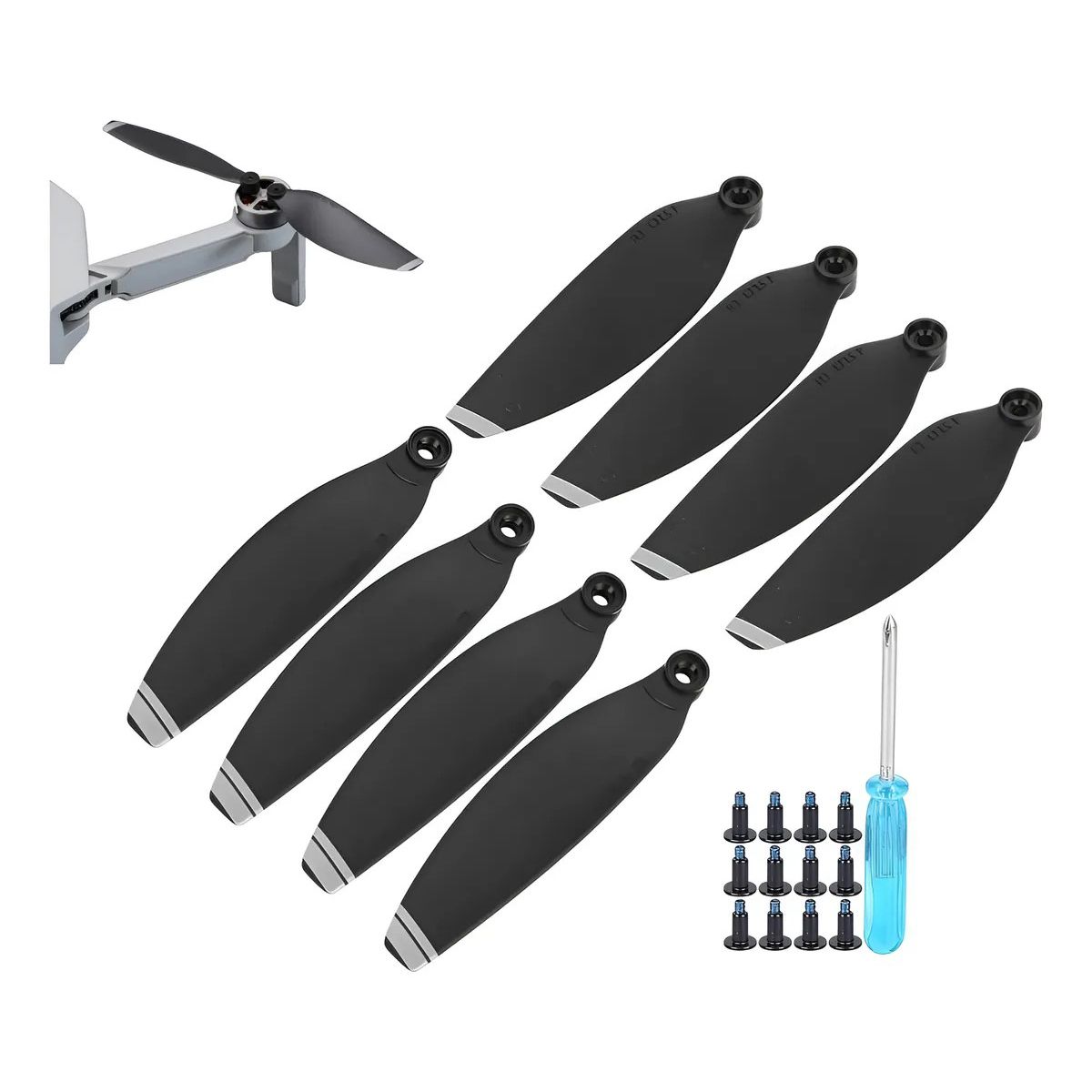 KUANGYE - Helices Para Dji Mavic Mini 1 ( 8 Aspas ) Negro