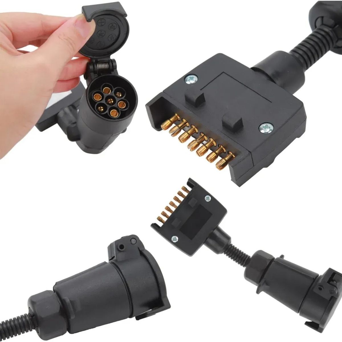 KUANGYE - Adaptador De Remolque Conector Hembra De 7 Pines Para Ford Ranger