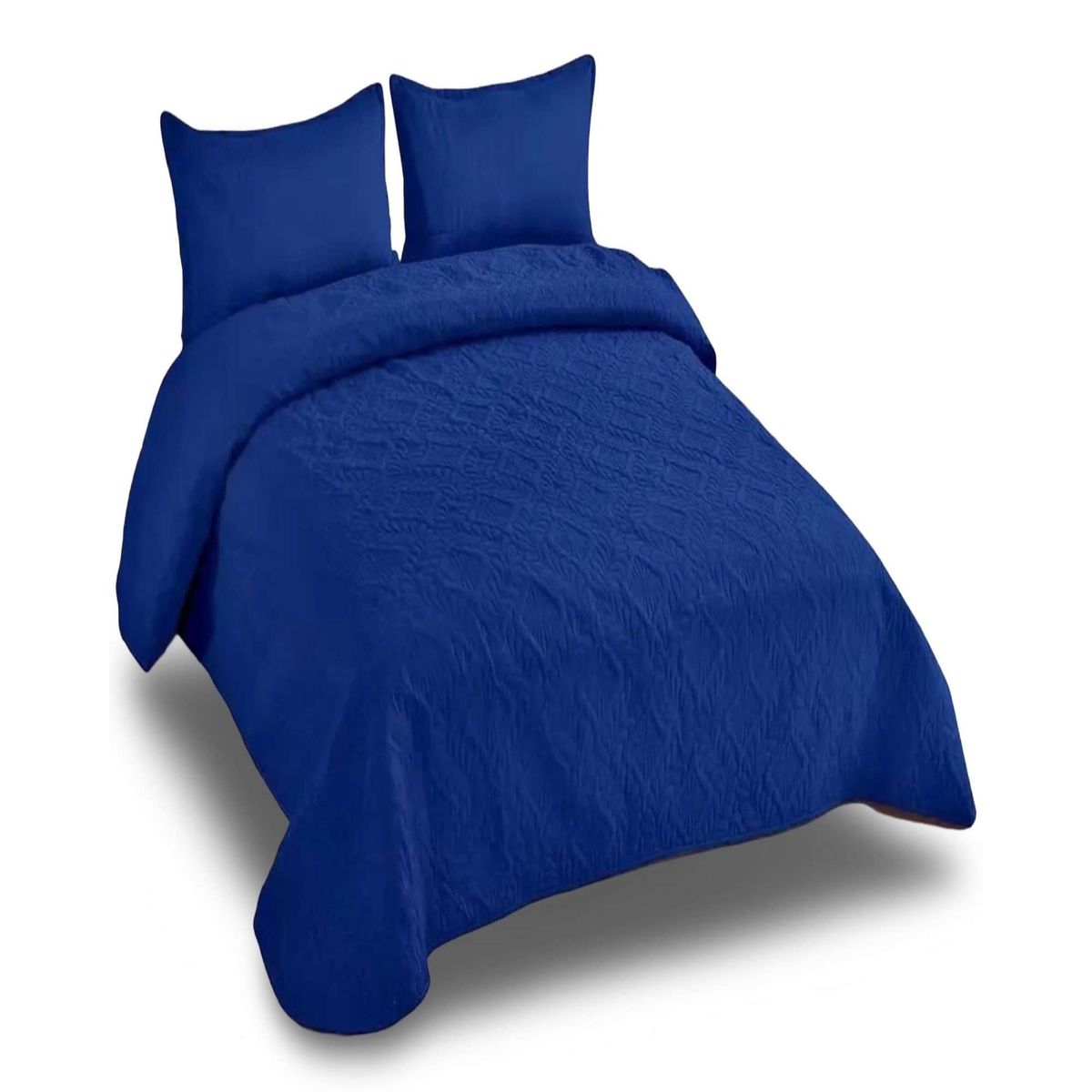 GENERICO - CUBRECAMA QUILT DE VERANO SUPER ELEGANTE KING - SUPER KING 250 X 270 CM COLOR AZUL