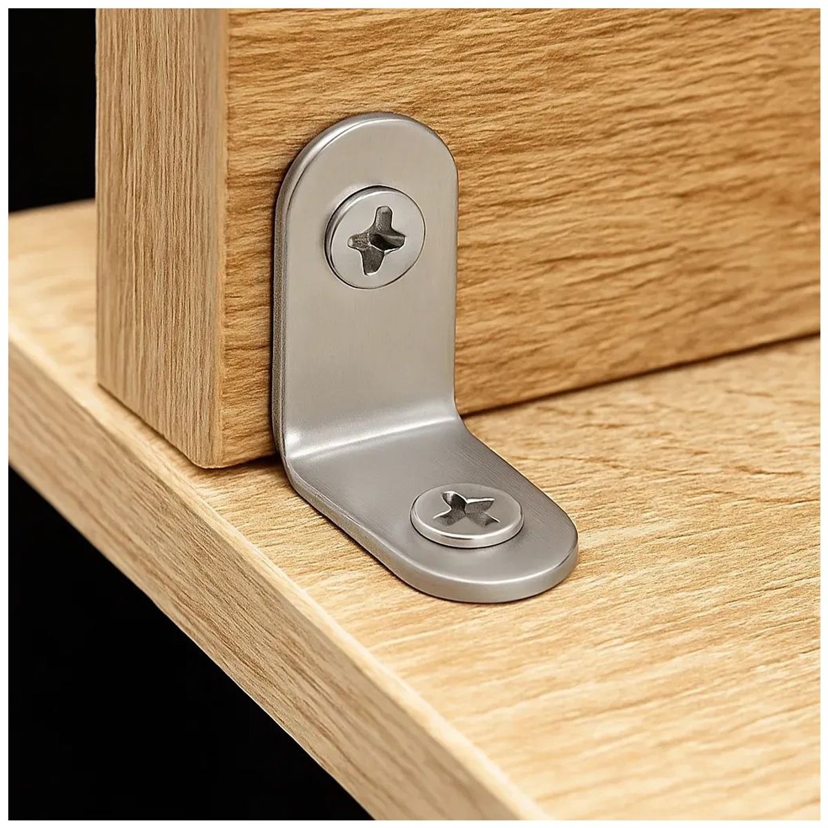 KUANGYE - Pack 20 Escuadra Silla 25x25mm Acero Inoxidable + Tornillos