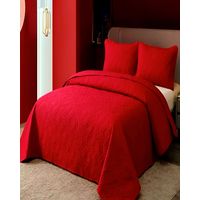 COLCHA ELEGANTE QUILT VERANO 2 PLAZA ROJO