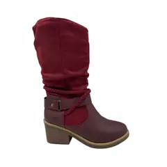 HERIEL - Bota Burdeos Taco Mujer