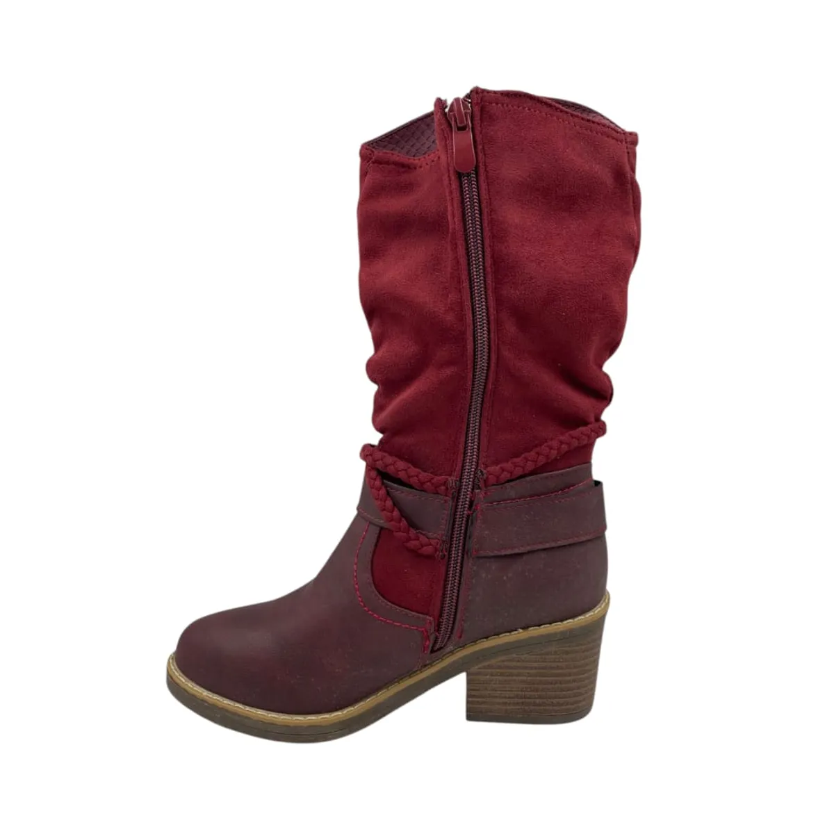 HERIEL - Bota Burdeos Taco Mujer