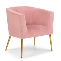 Poltrona Sitial Aurora Sillón Moderno 1 cuerpo Rosa de Terciopelo