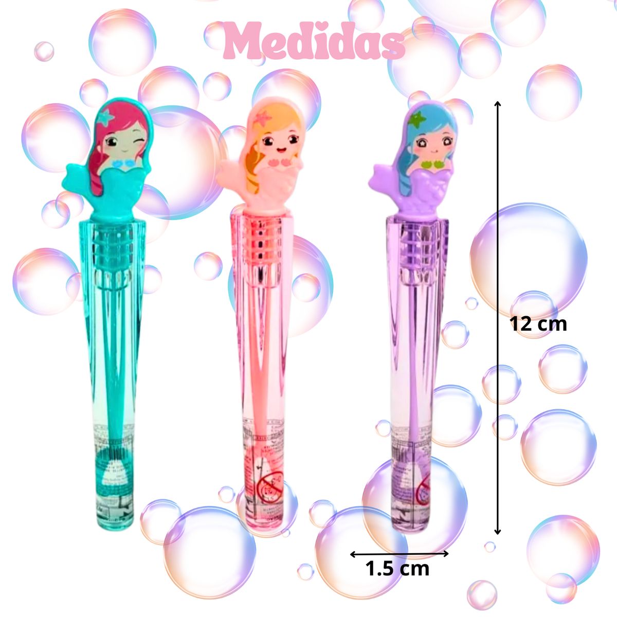 GENERICO - Pack 48 Mini Burbujas Cotillón Cumpleaños Niños