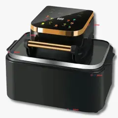 LINE - Freidora De aire 12 Litros 1700W Air Fryer Ventana De Vidrio