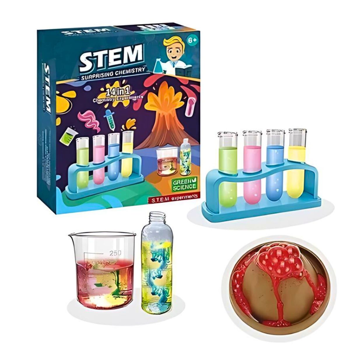 GENERICO - Juguete Experimentos Para Niños Química Ciencias 14 En 1