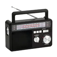 TECNOLAB - Radio AMFMSW Con Panel Solar USB Y Linterna LED - PS