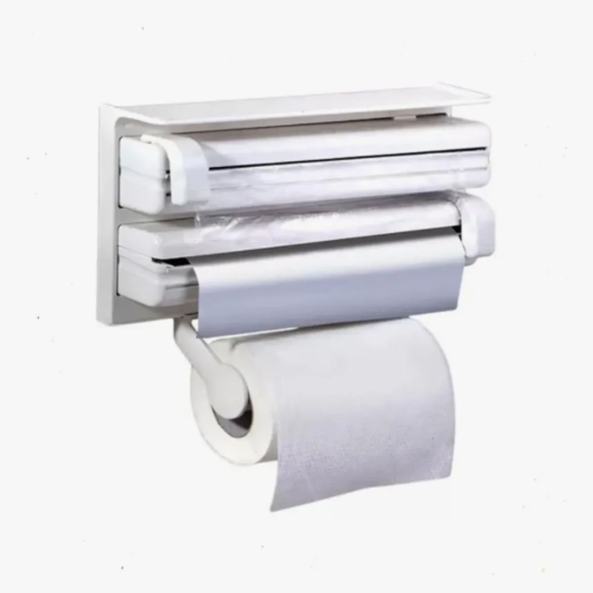 GENERICO - Dispensador Porta Rollo Toalla Nova Triple Cocina Alusa Film