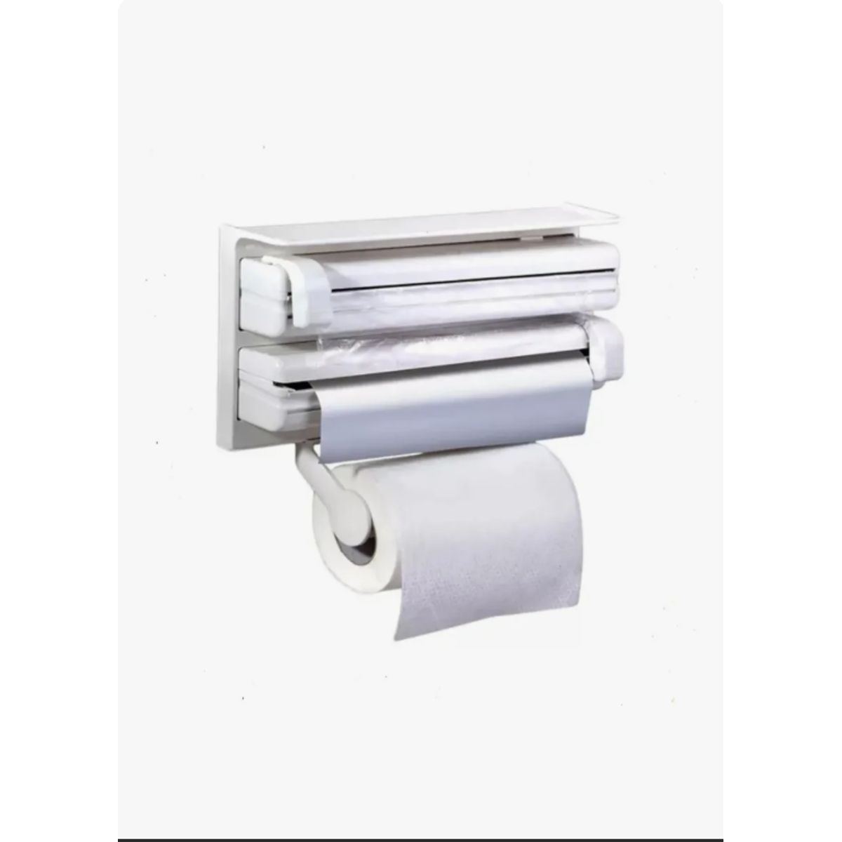 GENERICO - Dispensador Porta Rollo Toalla Nova Triple Cocina Alusa Film