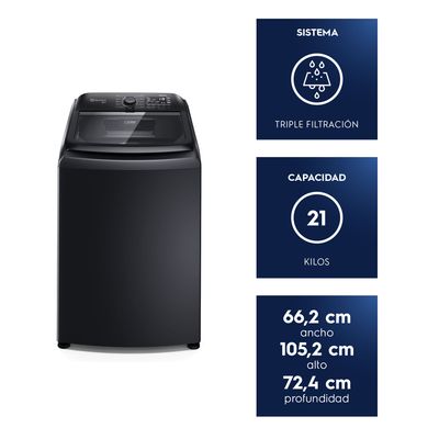 Imagen 2 del producto Lavadora Automática 21kg Carga Superior Expert LEB21 Negra