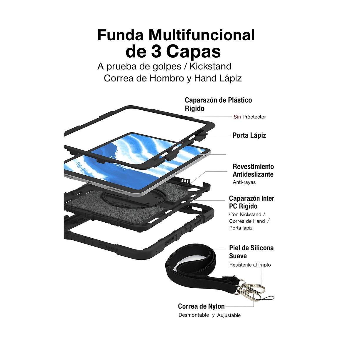 JOIGO - Funda AntiGolpes Armadura 360 Para Samsung Tab A9 8.7