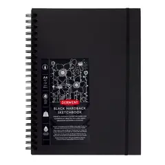 DERWENT - Croquera Dibujo Hoja Negra 200gr 40 Hojas A4 21x29cm