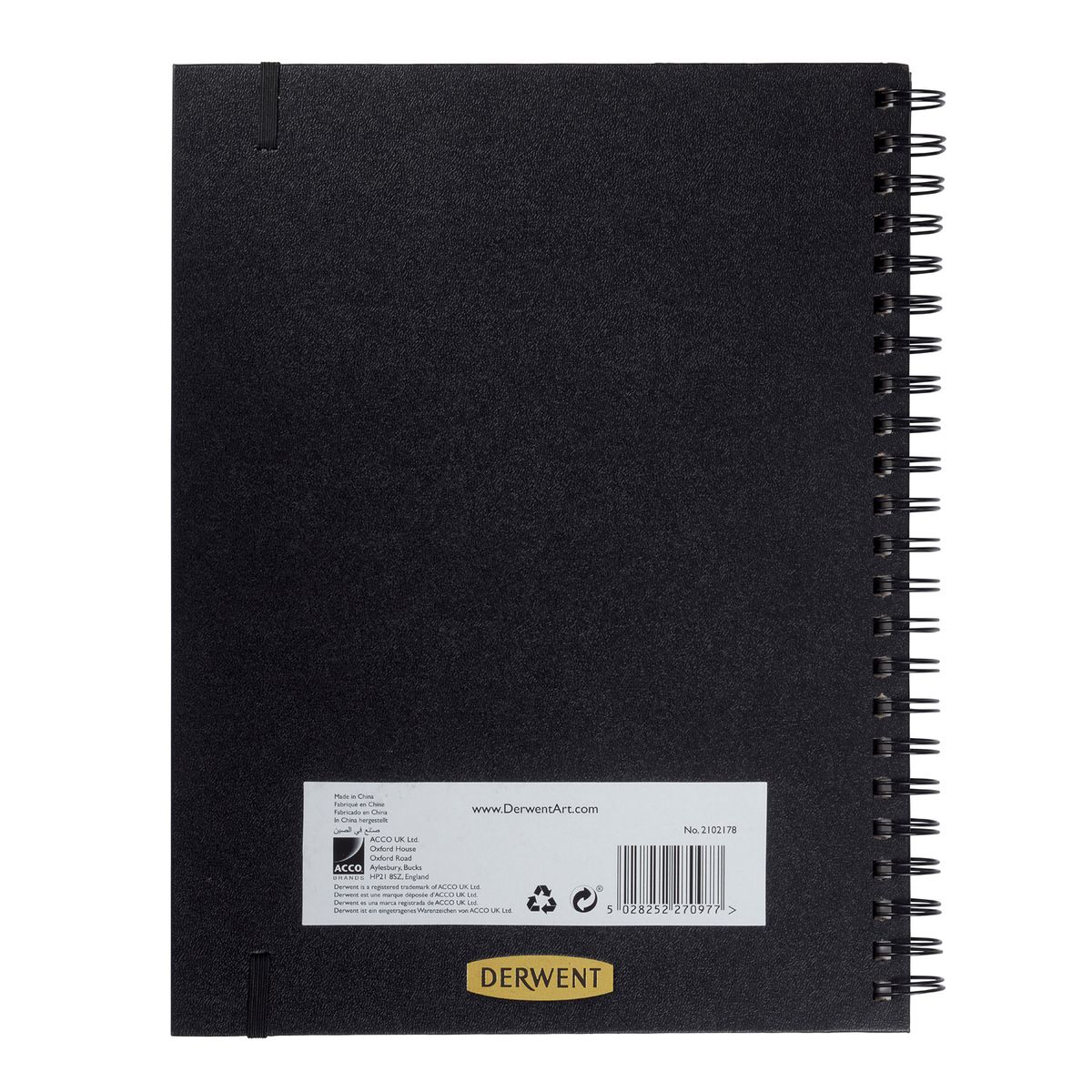 DERWENT - Croquera Dibujo Derwent Hoja Negra 200gr 40 Hojas A4 21x29cm