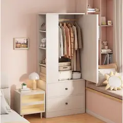 GENERICO - Closet Organizador De Ropa Con Puertas y Cajones 60x180x40cm