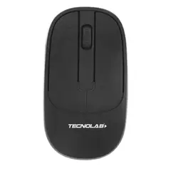 TECNOLAB - Mouse Inalámbrico 1200DPI Preciso y Cómodo Negro - PS