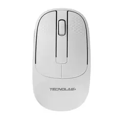 TECNOLAB - Mouse Inalámbrico 1200DPI Preciso y Cómodo Blanco - PS