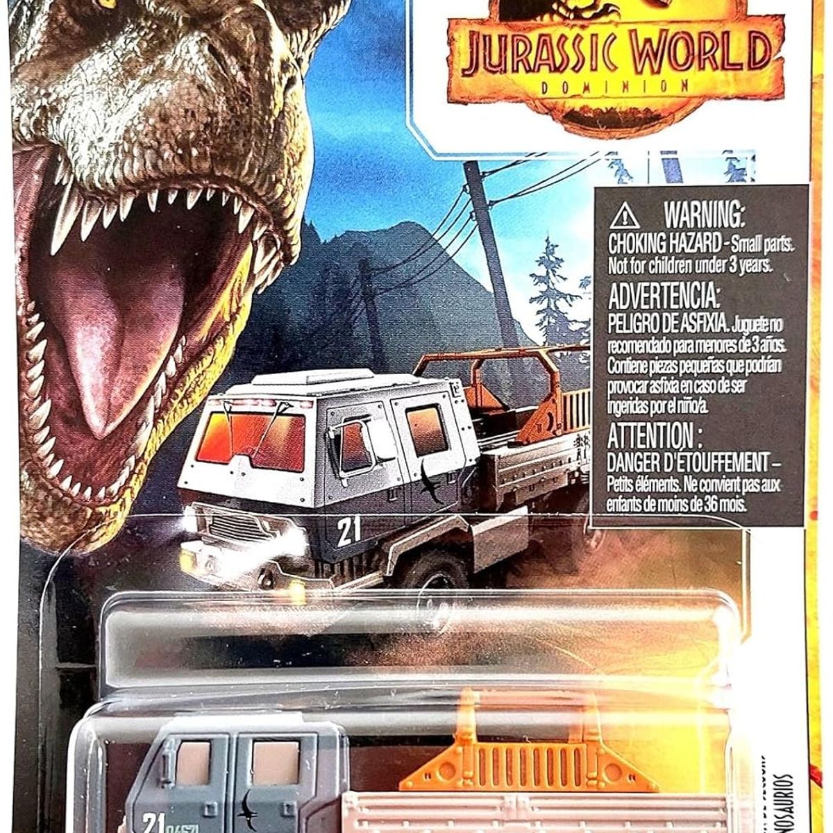 JURASSIC WORLD - Camion rescate Jurassic World Matchbox auto coleccion