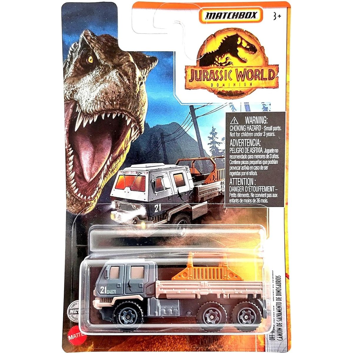 JURASSIC WORLD - Camion rescate Jurassic World Matchbox auto coleccion