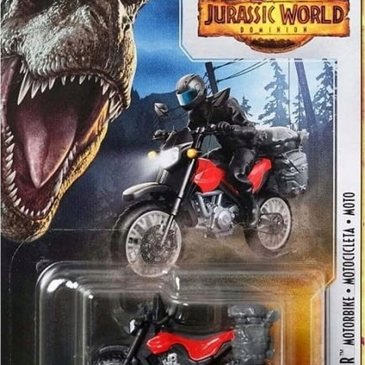 JURASSIC WORLD - Moto Jurassic World Matchbox auto coleccion